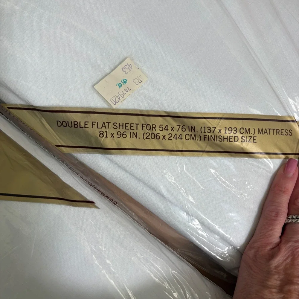 Springmaid Marvelaire x2 White Double Flat Sheets & Standard Pillowcase Set NEW